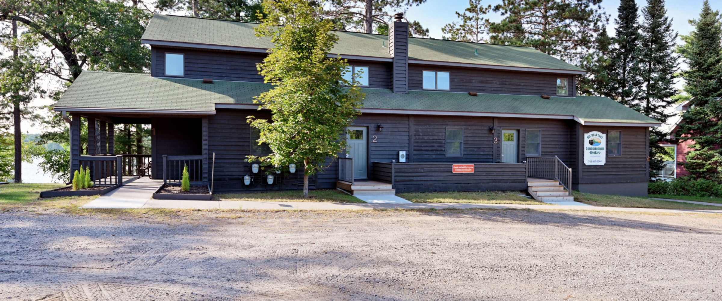 a house with trees in the background